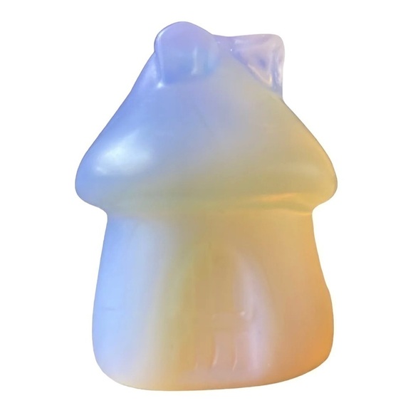 Pink Opalite Cottagecore Carved Mushroom House for Self Love 2 inches - Picture 2 of 4